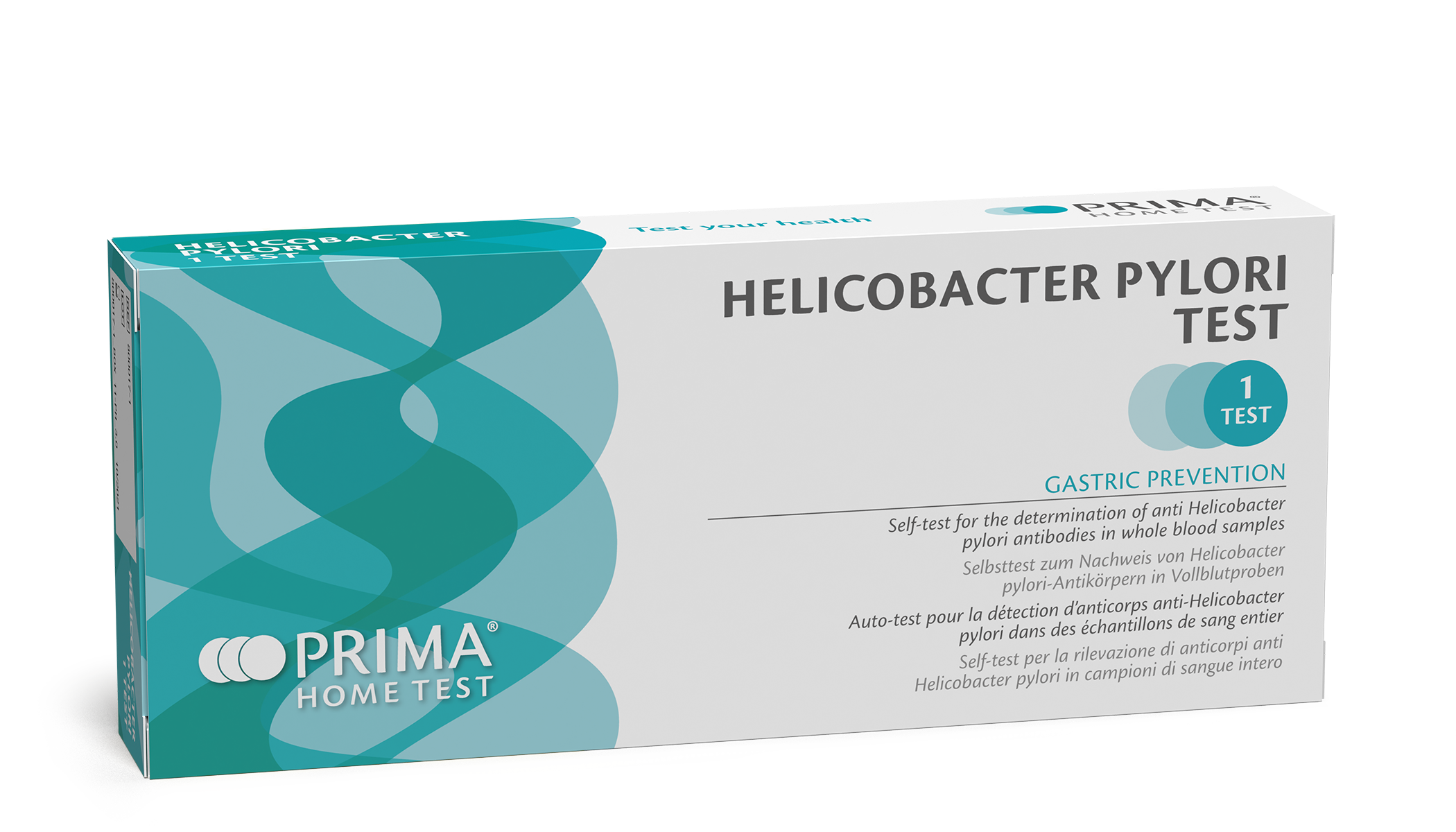 Prima Helicobacter Pylori Blood Test Kit box