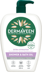 DermaVeen® Extra Hydration Shower and Bath Oil 500 ml bath oil,dermaveen,dry skin,eczema,issues,oatmeal,shower