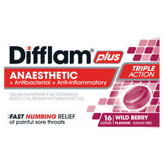 Difflam Plus Wild Berry Lozenges 32 Pack