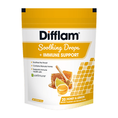 Difflam Immune Support Lozenges Honey & Lemon 20 Pack