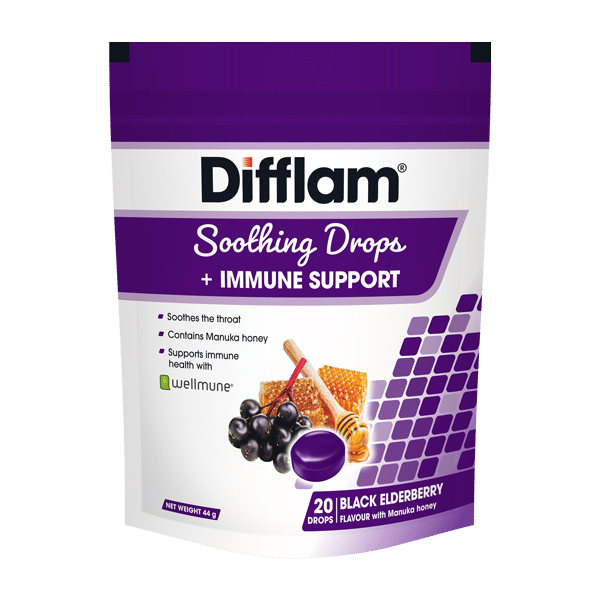 Difflam Immune Support Lozenges Elderberry 20 Pack