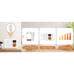 Wireless Caregiver Pager with 2 SOS Buttons (Up to 300mtrs range) 2 SOS Buttons Pager,2 SOS Buttons Pager with Alarm,Big Button Phones,Call Button Watch,Care Home Phones with Big Button,Caregiver Pager,Caregiver Pager SOS Watch,Corded Phones,Easyfone,Easy