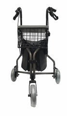 Allied Medical Tri Walker - Replacement Tray A wire basket,High strength aluminium tubing,Pull to lock squeeze hand brakes,three wheeled aluminium walker