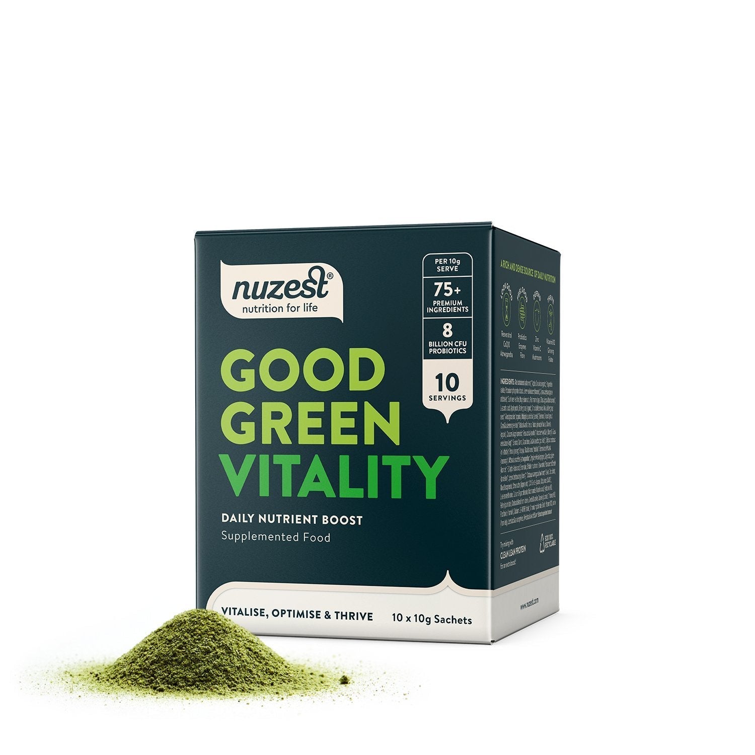 Nuzest Good Green Vitality 10*10gm sachets cheaper than bargain chemist,cheaper than chemist warehouse,cheaper than HEALTH NZ,cheaper than Health post,cheaper than Net Pharmacy,cheaper than NZ HEALTHSTORE,cheaper than pharmacy direct,cheaper than suppleme