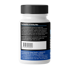 Virility Max Men's Formula 60 Caps Andropause,cognitive function,google,HEALTHY TESTOSTERONE,issues,LACK OF ENERGY,libido,LOW SEX DRIVE,Male Ageing,male hormone,mental wellbeing,mood,MUSCLE MASS,muscle strength.,regulating sex drive,semen production,sexua