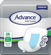 Advance® Male Guards breathable soft cover,cup-like contoured shape,Fixation Pants,issues,male anatomy,Male Guards,optimal dryness,protection,quickly absorb,stays comfortable,super absorbent polymers