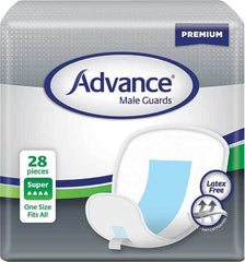 Advance® Male Guards breathable soft cover,cup-like contoured shape,Fixation Pants,issues,male anatomy,Male Guards,optimal dryness,protection,quickly absorb,stays comfortable,super absorbent polymers