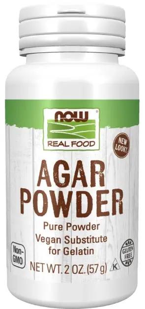 Now Real Food Agar Powder (Vegetarian Gelatin Substitute), 57g Agar,issues,marine red algae,naturally gelatinous powder,Pure Powder,Vegan Substitute for Gelatin