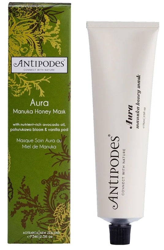 Antipodes Natural Aura Moisturizing Antioxidant Manuka Honey Mask 75ml Aura Moisturizing,Elizabeth Barbalich,green skin care,issues,mask deeply hydrates,organic products
