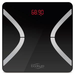 BODISURE Body Composition Scales 50% Sale,Basal Metabolic Rate (BMR),black,bodisure,bodisure scale,Body Fat (%),Body Mass Index (BMI),Christmas gift,Clearance Sale !,Discount Sale,Fat free body weight Subcutaneous fat (%),issues,LED display,Metabolic age,