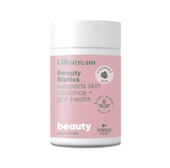 Lifestream Beauty Biotics 120g Powder balanced gut microbiome,Beauty Biotics,beneficial to skin,glowing skin,gut health,gut health routine,hydration,issues,radiant skin,skin hydration,support collagen production