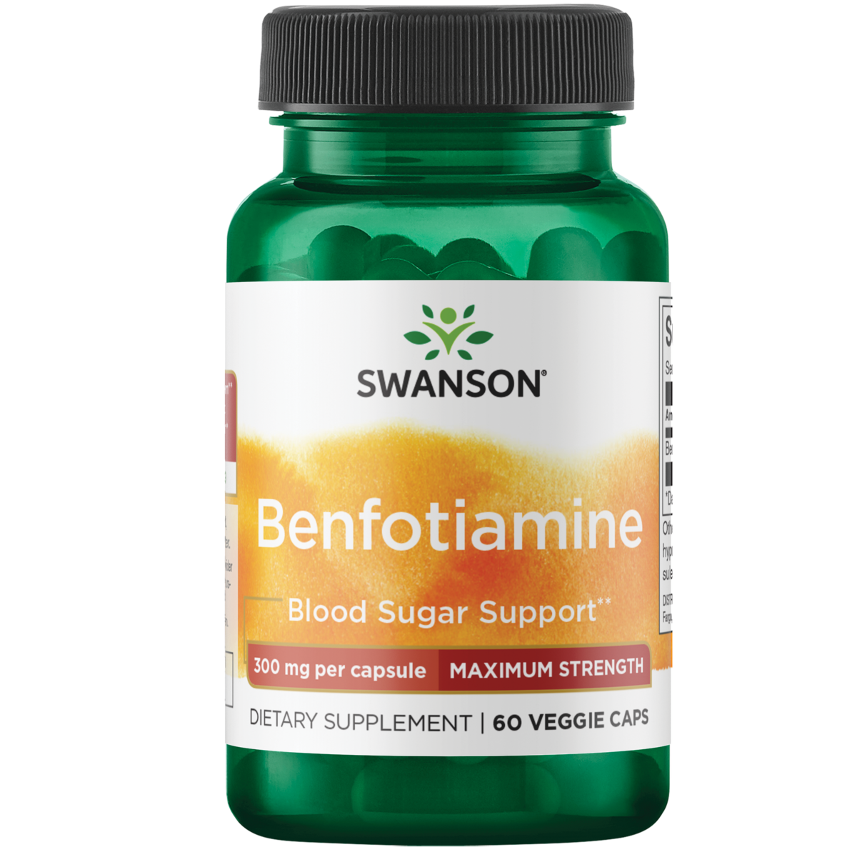 Swanson Benfotiamine 300mg 60VC Accelerate Metabolism,Antioxidants Energy Minerals Vitamins,blood sugar,blood sugar balance,Blood Sugar Brain & Cognition Children's Health Detoxification Energy Minerals,blood sugar levels,Blood Sugar Minerals,cheaper than