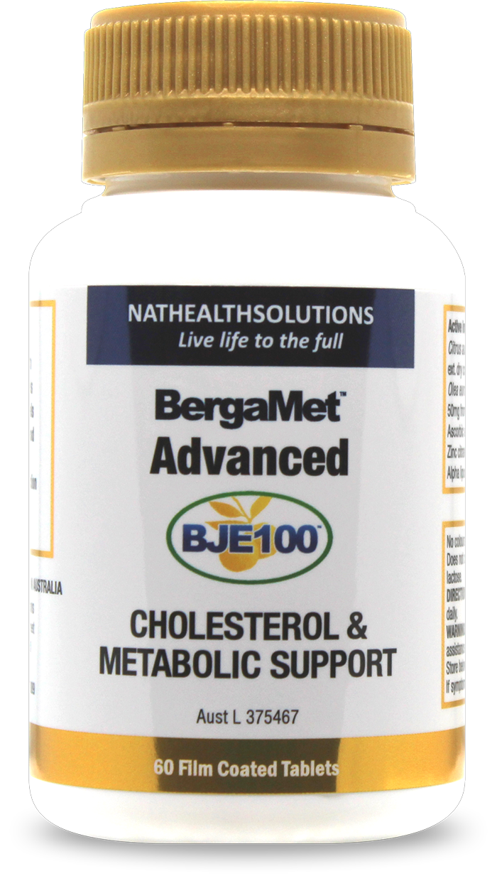 BergaMet Advanced Cholesterol & Metabolic Support 60 Tabs anti-angiogenic and neuroprotective functions,anti-inflammatory,antioxidant,bergamet,blood vessel and cholesterol support,cardioprotective,cholesterol,go cholesterol,Go Healthy Go Cholesterol Shiel