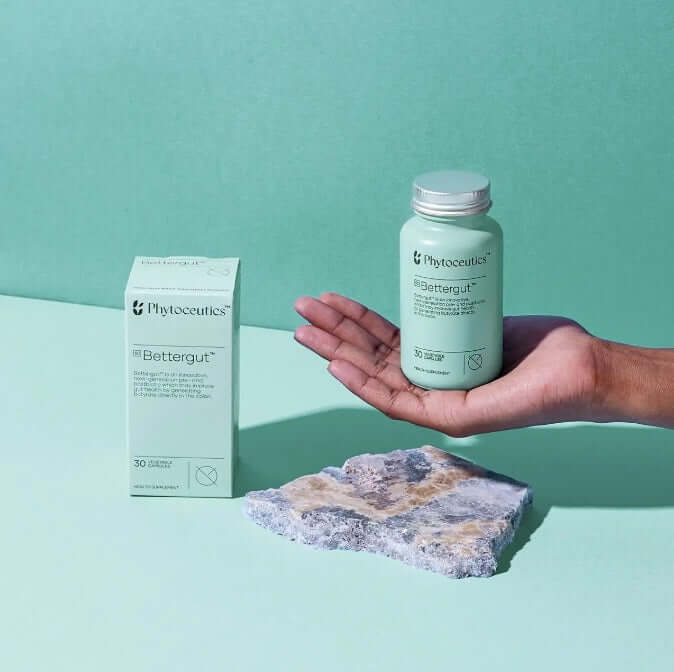 Bettergut® Pre and Postbiotic Bettergu,bloating,compromised gut health,creates butyrate,generates butyrate in the colon,gut microbiome,improving gut health,issues,Pre and Postbiotic,side effects like gas