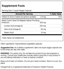 Swanson Black Cumin Seed oil 500mg 60VC Accelerate Metabolism,allergies,anti-inflammatory,Antioxidants Cardiovascular,Antioxidants Energy Minerals Vitamins,as well as cardiovascular,blood sugar,blood sugar balance,Blood Sugar Brain & Cognition Children's