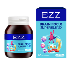 EZZ Brain Focus Superblend Brain Focus Superblend,central nervous system function,cognitive development,dietary intake,eye health,issues,omega-3 fatty acid,smart clarity booster,support childhood brain