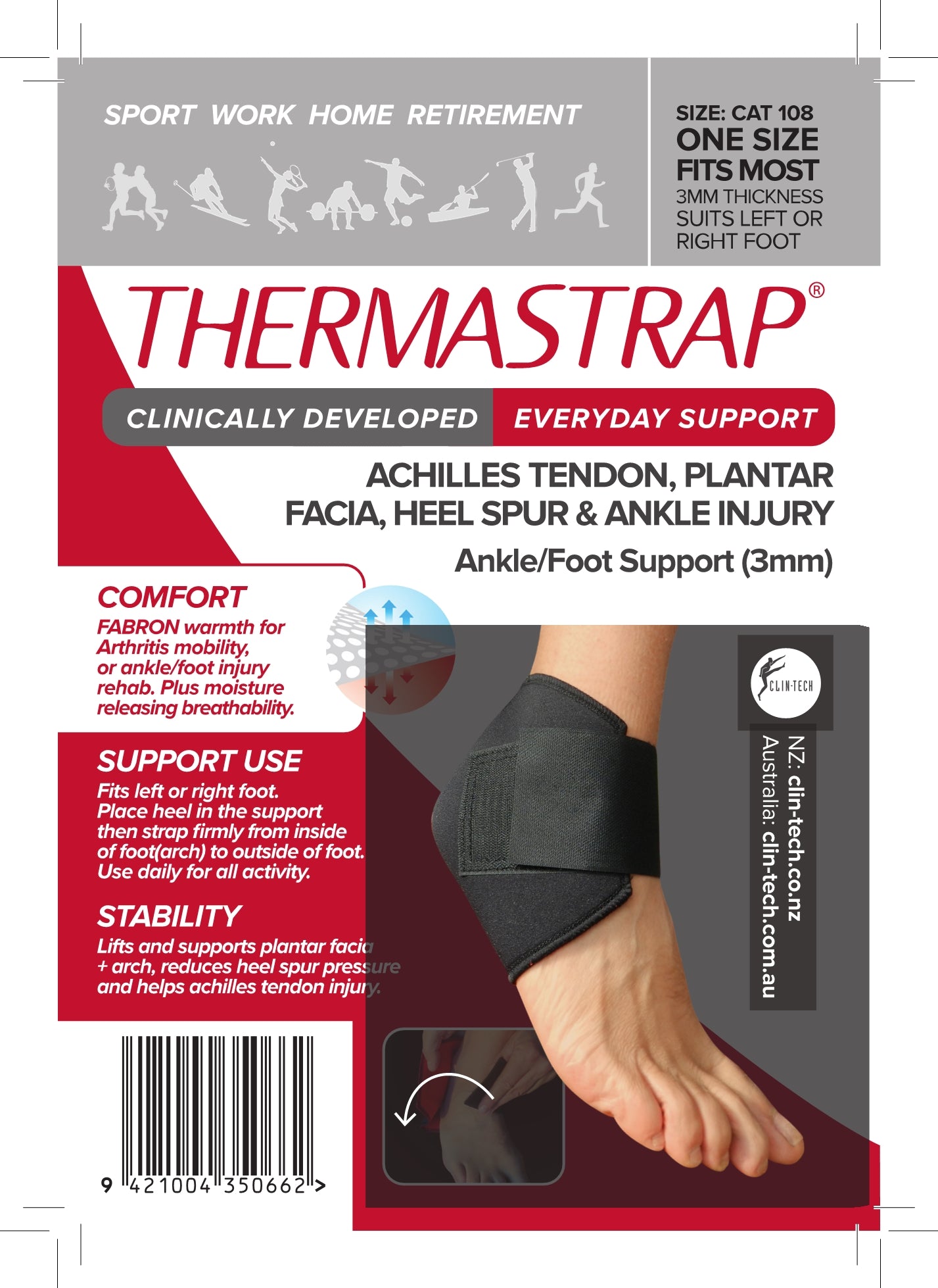 Thermastrap Ankle/Foot Support 3mm