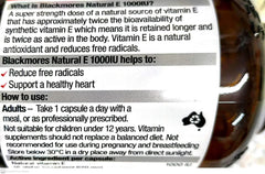 Blackmores Natural Vitamin E 1000 IU 100 Caps Heart Health Blackmores,Blackmores Natural Vitamin E 1000 IU,heart,heart health,issues,vitamin e