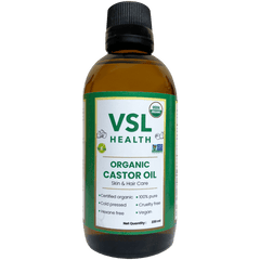 VSL- Castor Oil 220ml & 520ml 100% pure,Castor Oil,Certified organic,Cold pressed,Cruelty free,Glass bottle,Hexane free,issues,Non- GMO