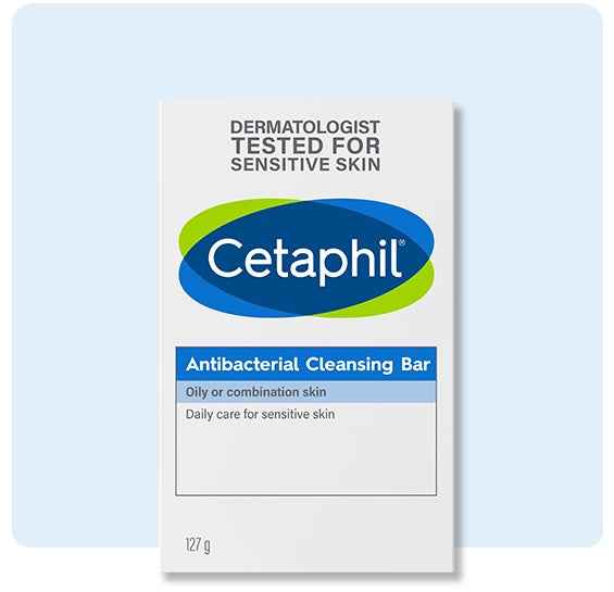 Cetaphil Gentle Cleansing Antibacterial Bar 127g - DominionRoadPharmacy
