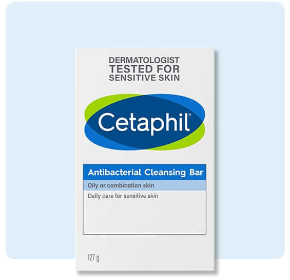 Cetaphil Gentle Cleansing Antibacterial Bar 127g antibacterial cleansing bar,antibacterial soap,Bamboo Extract,cetaphil,cetaphil soap,Combination Skin,Daily Exfoliating Cleanser,Daily Use,Deep Cleansing,Dermatologist-recommended,Gentle Scrub,Hydrating Gly
