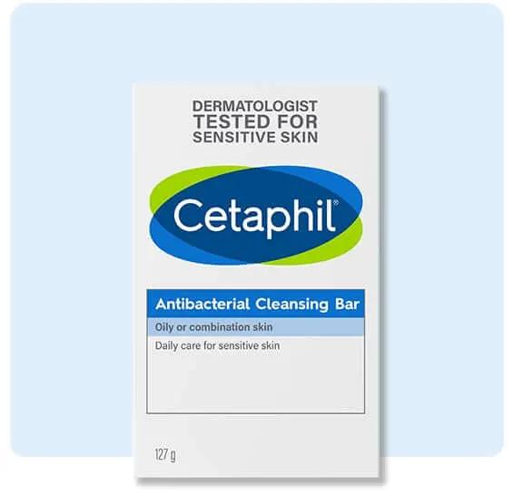 Cetaphil Gentle Cleansing Antibacterial Bar 127g antibacterial cleansing bar,antibacterial soap,Bamboo Extract,cetaphil,cetaphil soap,Combination Skin,Daily Exfoliating Cleanser,Daily Use,Deep Cleansing,Dermatologist-recommended,Gentle Scrub,Hydrating Gly