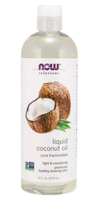 nowsolutions Coconut Oil Liquid, Pure Fractionated 473ml, 118ml body oil,Clear bottle contains UV light protectant,Face and Hair Care,issues,Liquid Coconut Oil,MADE W/O GLUTEN,mature and dry skin,MCT Oil,Paraben Free,Promotes Healthy-Looking Skin,Virgin C