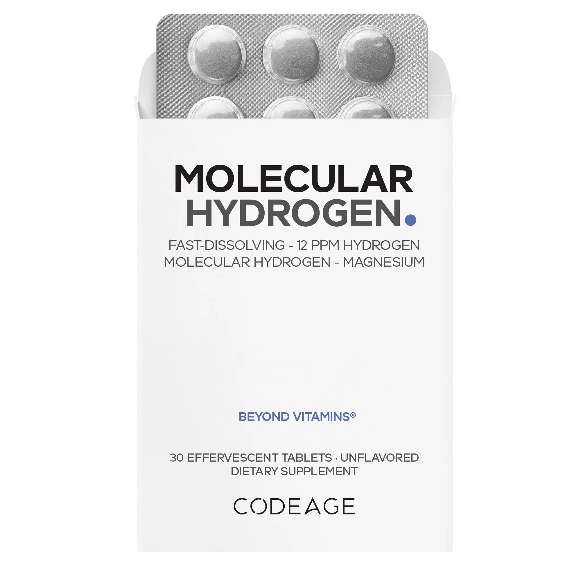 Codeage Molecular Hydrogen Effervescent Tablets Antioxidant (30 Ct)