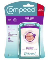 Compeed Cold Sore Patch 15 Pack cold sore blister,Cold Sore Patches,cold sores fast,issues,sealing the cold sore blister,second skin