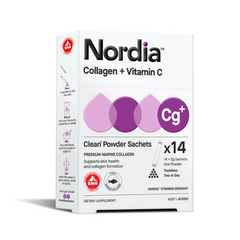 Nordia Collagen + Vitamin C + Supports Skin Health and Immune Health + Dietary Supplement (14 x 2g Sachets)