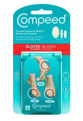 Compeed Blister Medium 5 pack Blister Patch,Hydrocolloid blister plasters,instant pain relief,issues,provides fast healing,second skin,stop blister pain