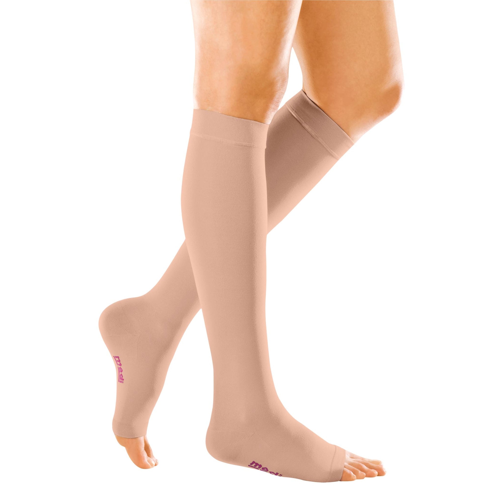 mediven forte knee caramel CCL3 open toe compression stocking