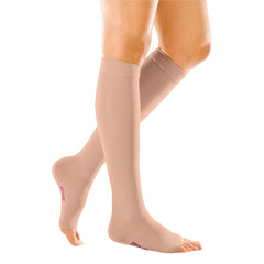 mediven forte knee caramel CCL3 open toe compression stocking