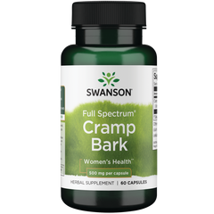 Swanson – Cramp Bark 500mg 60C cramp,Cramp Bark,cramp bark teas,herbal supplement,issues,Women's Health