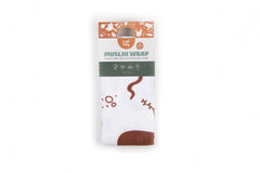 CaliBaby Organic Muslin Wrap Charcoal Shapes image 3