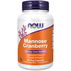 NOW D-Mannose + Cranberry 90 Veg Capsules