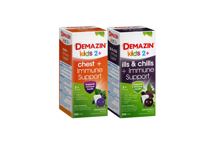 Demazin Kids 2+ Ills & Chills + Immune Support 200ml