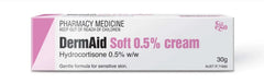 Ego DermAid Soft 0.5% Cream 30 gm (Pharmacy Medicine) allergies to cosmetics,corticosteroid,corticosteroid responsive skin,derm,dermassist,dermatitis,dry skin,dry skin cream,dry skin gel,dry skineczema,eczema,Health Care,hydrocortisone,insect bites,issues
