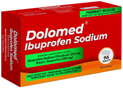 Dolomed Ibuprofen Sodium 256mg Tablets 96 arthritic pain,back pain,cold & flu,dental pain,headache,inflammation,issues,migraine headache,period pain,sinus pain,Temporary relief of pain,tension headache