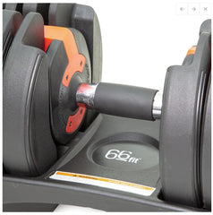 Allcare 66Fit Adjustable Dumbbell - 2.55KG TO 24 KG 66Fit Adjustable Dumbbell,Adjustable Dumbbell,Cast Iron,Compact & portable dumbbell,issues,PP,Rubber