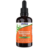 Now Echinacea & Goldenseal Plus 59ml Echinacea,GMP,Immune Support Supports healthy immune system,issues,non-GMO,PURPLE CONEFLOWER,Vegetarian