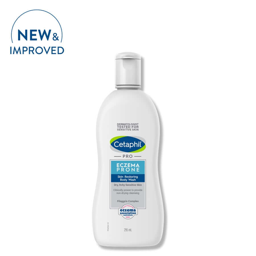Cetaphil Pro Eczema Prone Skin Restoring Body Wash 295ml body wash,cetaphil,dry skin,eczema,Emollient rich,gently cleanses,Hypoallergenic,issues,lanolin,Non-greasy,paraben,restoraderm,Restores moisture,skin restoring,soothes skin,wash