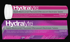 Hydralyte Effervescent Tab Apple Blackcurrant 40 dehydration,dry mouth,Effervescent tab,electrolyte,electrolytes,energy levels,fast relief of dehydration,hydralyte effervescent tab,improved hydration,Ionic Electrolytes,issues,lethargy,replenish electrolyt