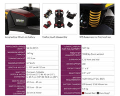 Pride Go Go Endurance Li - Scooters 17”x17” mesh back seat or 20”x18” compact,48.25” turning radius,angle adjustable armrests,CTS (Comfort-Trac Suspension),Endurance Li - Scooters,Feather-touch disassembly:,Flip-up,foldable seat,Go Go Endurance Li - Scoot