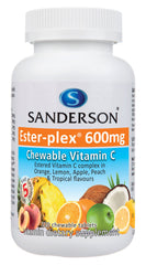 Sanderson Ester-plex Vitamin C 600mg 5 Fruit Assorted 220 Chewable Tablets