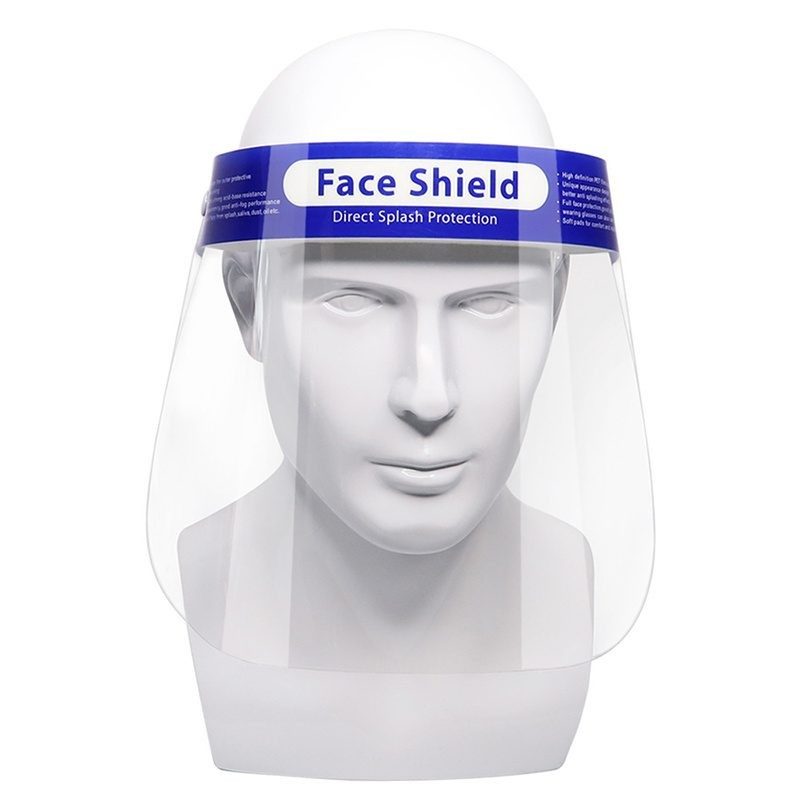 Advance® Disposable Face Shields Adjustable elastic head strap,comfortable fit,Foam brow guard,issues,One size fits all,Protects against splashes,Removable protective film,shield for infection
