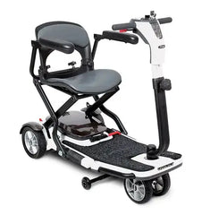 Pride Quest S19 Foldable Travel Scooter 4 Wheel Foldable Travel Scooter,Active lifestyle,Comfortable ride,Compact,Easy to operate,Effortless,Foldable,Foldable Travel Scooter,High stability,Indoors,issues,Lithium-ion battery,Maximum speed (6 km/h),Portable