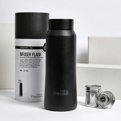 Fressko Core Drink Bottle Coal 1L Flat Lid image 2