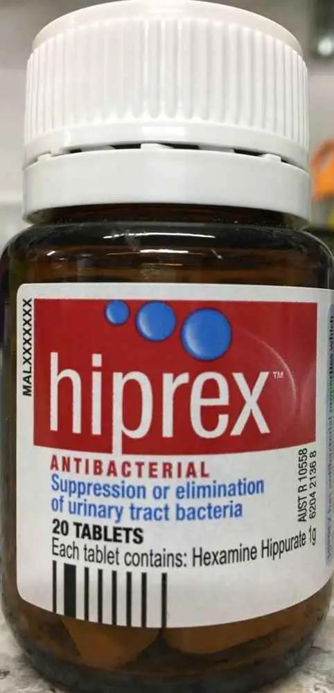 Hiprex Tablets 20 Pack Methenamine Hippurate 1g Urinary Tract Support New Zealand