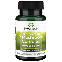 Swanson Full Spectrum 7 Mushroom Complex 60VC 7 Mushroom,Accelerate Metabolism,Antioxidants Cardiovascular,Antioxidants Energy Minerals Vitamins,as well as cardiovascular,blood sugar,blood sugar balance,Blood Sugar Brain & Cognition Children's Health Deto